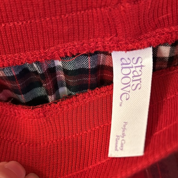 XXL Red Pajama pants drawstring and button front #smokefreehome - Picture 3 of 5